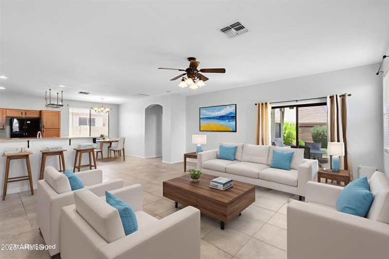 Living Room Virually Staged