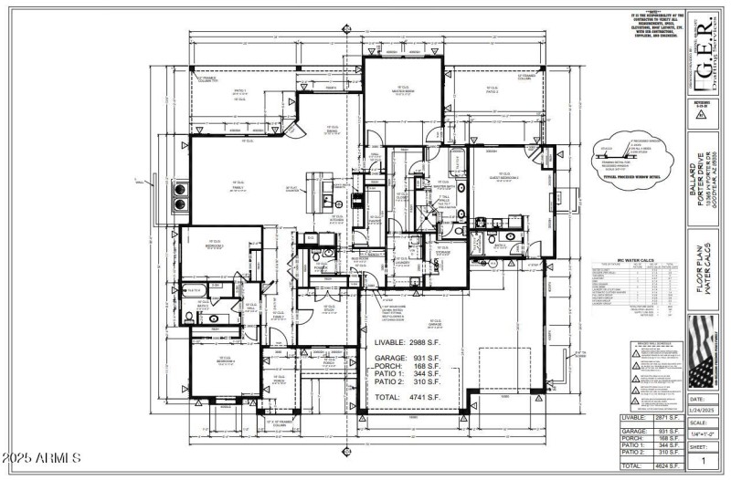 Floorplan 2871 sq ft