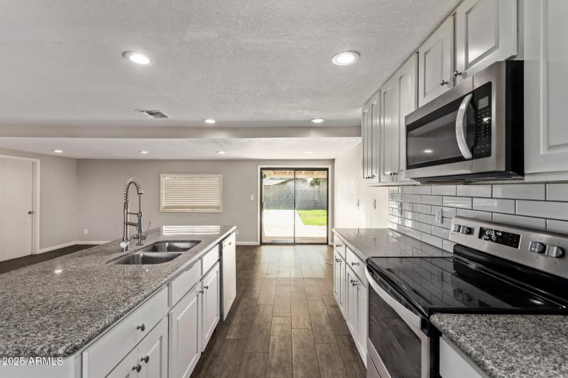 Kitchen looking to Family Room