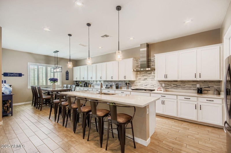 Extended cabinetry and counters