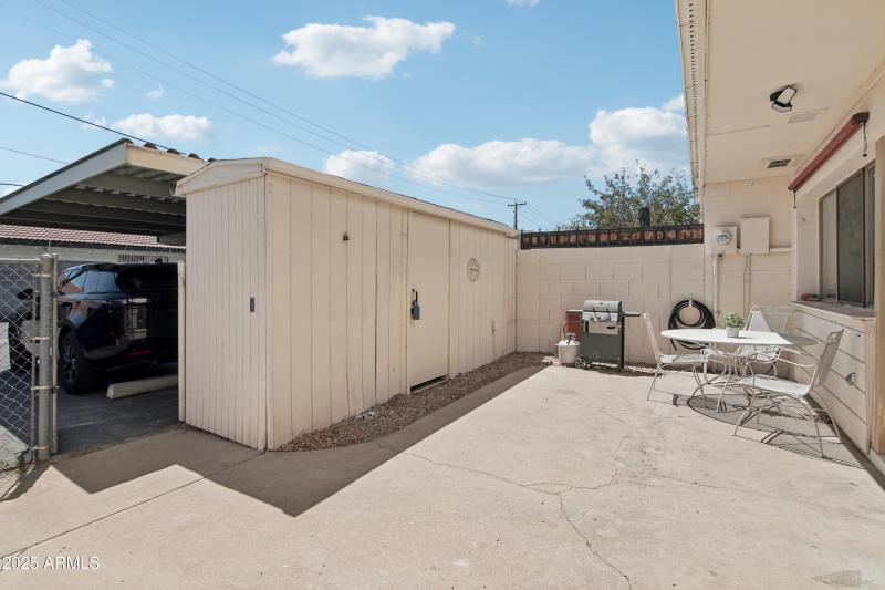 Patio & Storage Shed