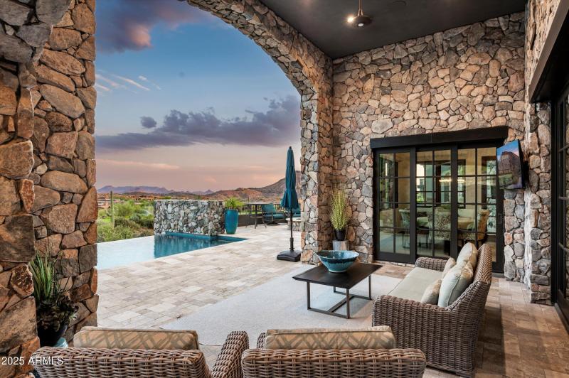 Back patio sitting area