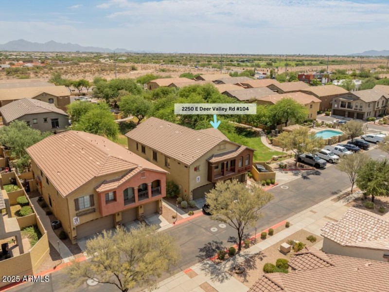 Aerial - near the pool