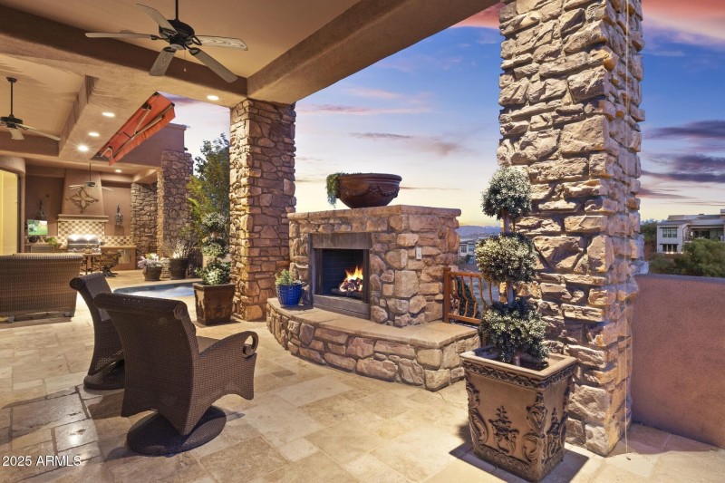 050_Outdoor Fireplace Twilight