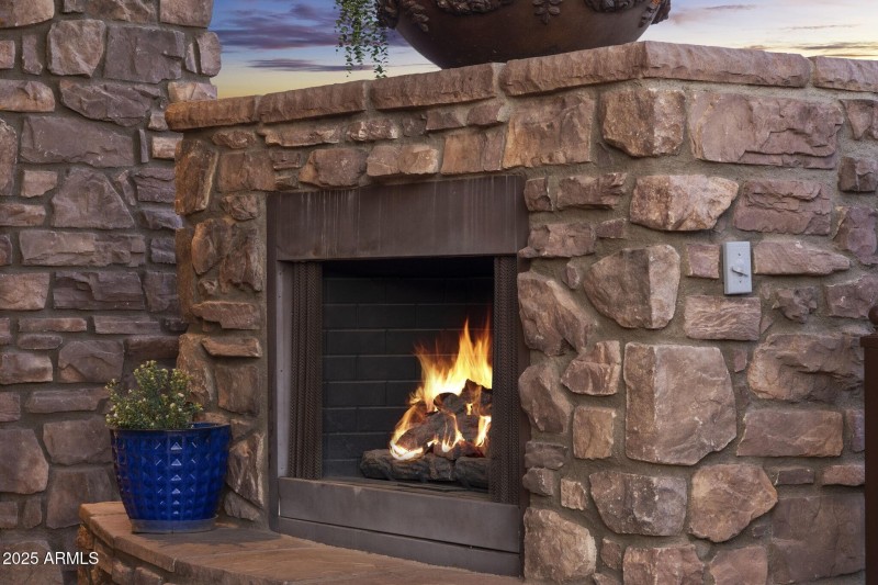 057_Outdoor Fireplace Twilight