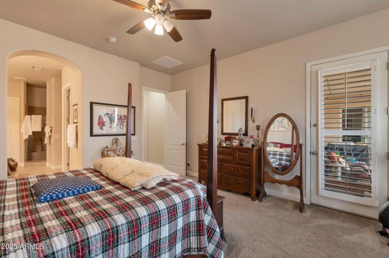 Master with exterior door to back patio