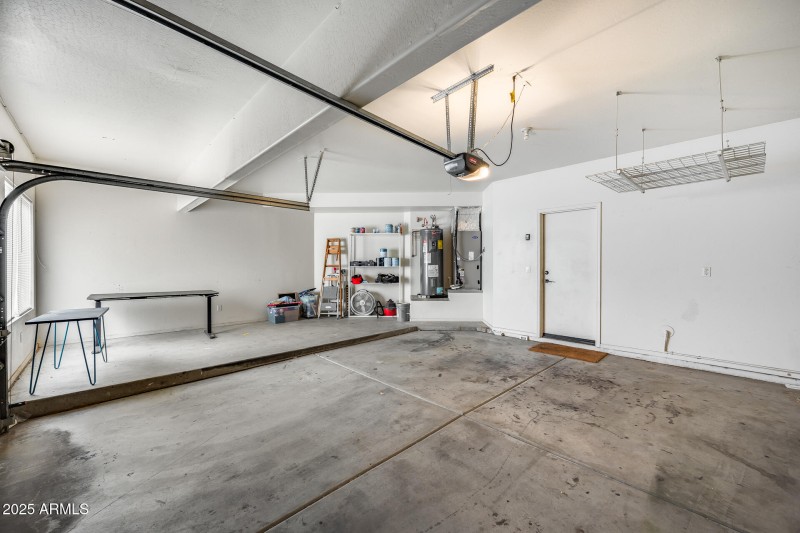 2 car garage with a extra storage bay!