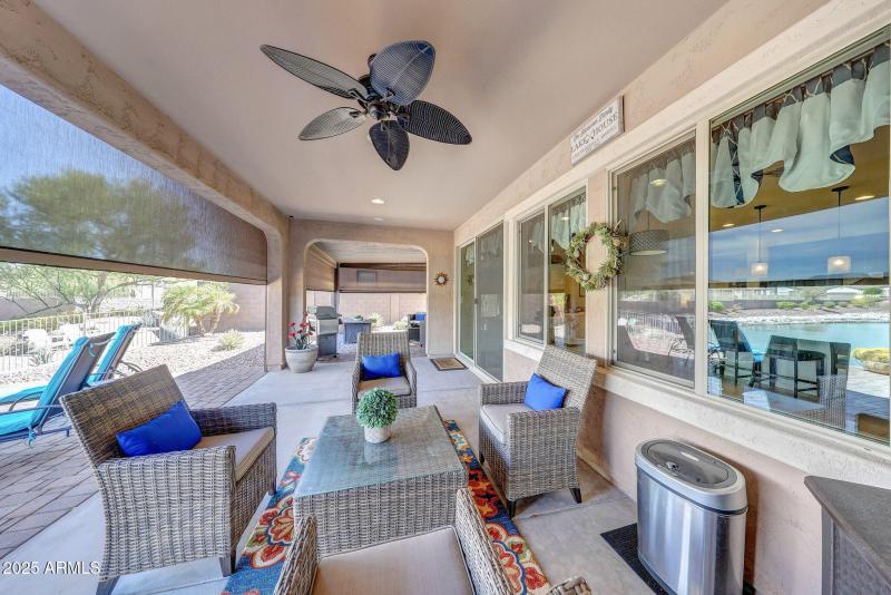 Covered Patio w/ Mechanical Sun Shades