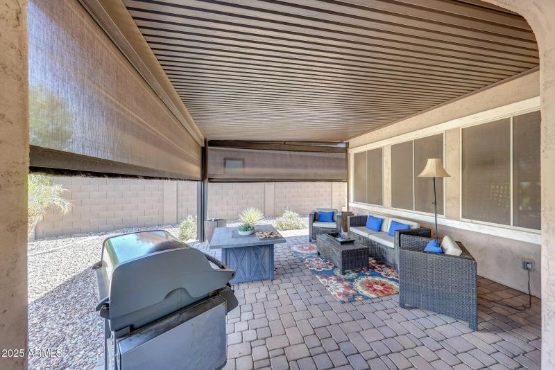 Covered Patio w/ Mechanical Sun Shades