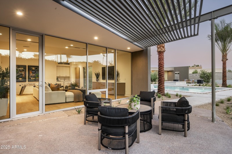 Media/game room patio