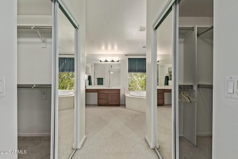 DOUBLE CLOSETS IN PRIMARY BATH