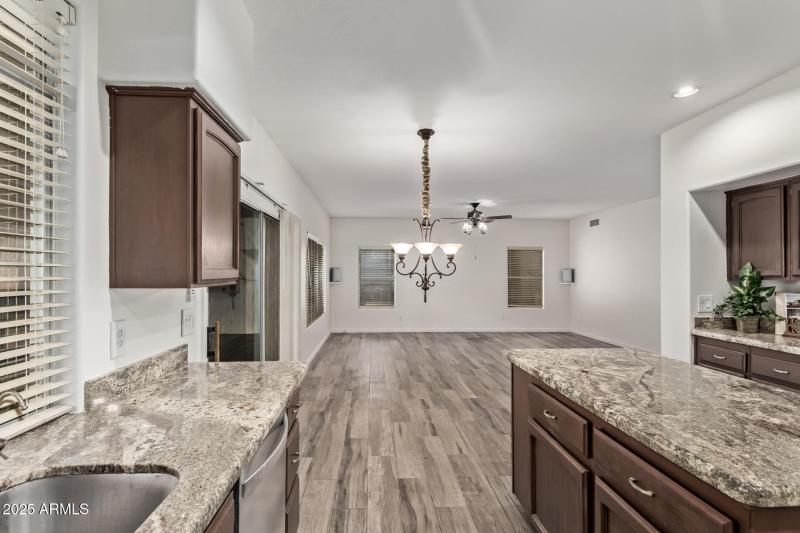 KITCHEN OVERLOOKS FAMILY ROOM