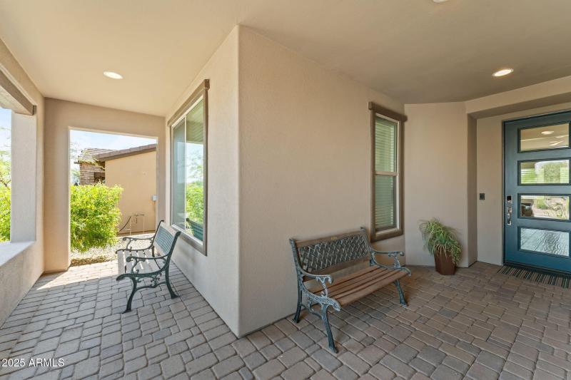 Extended covered porch
