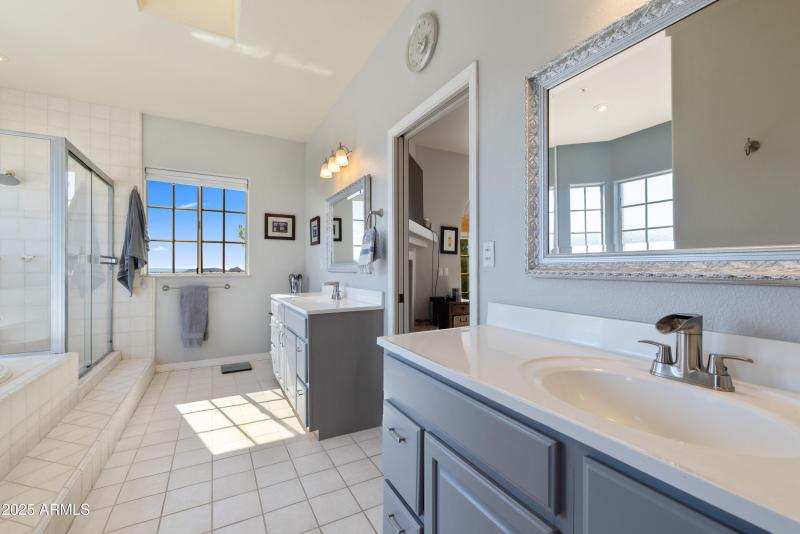 With double sinks and vanities