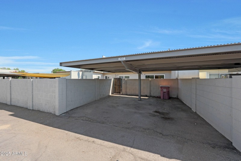 Attached 2 car carport