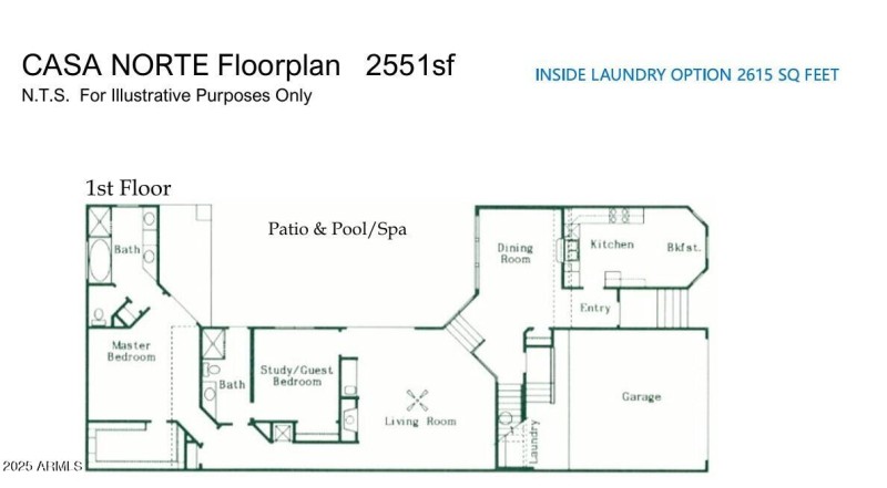 FLOOR PLAN MAIN LEVEL 1ST FLOOR 2615 SQ