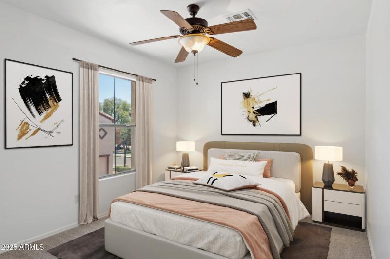 Virtually Staged 3rd Bedroom