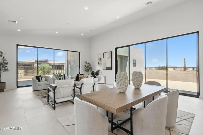 Great Room W Dual Sliding Glass Doors