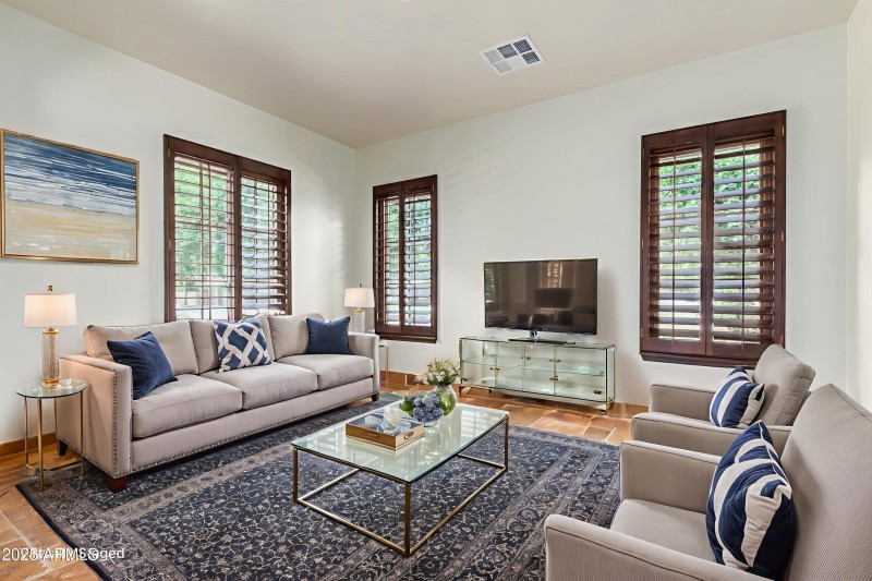 Virtually Staged Formal Living Room