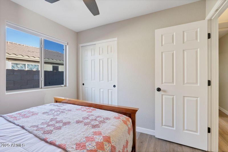 Secondary bedroom closet