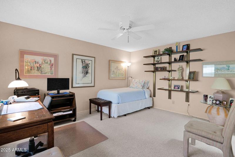 Primary Bedroom set up as Office