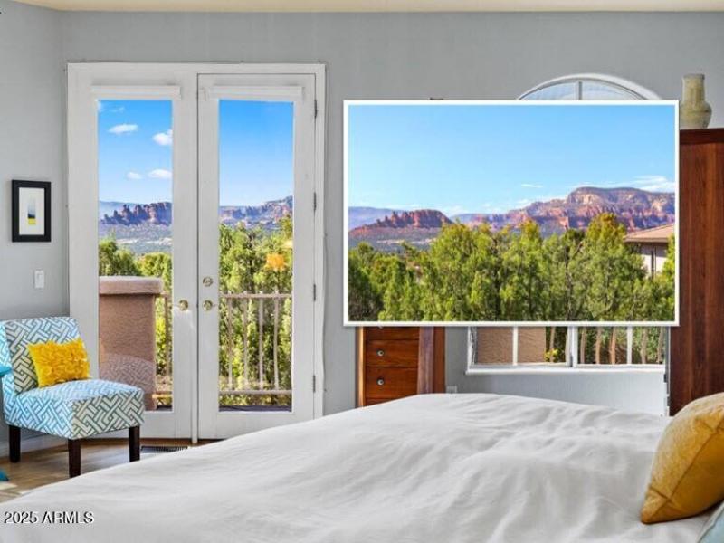 French doors lead to...