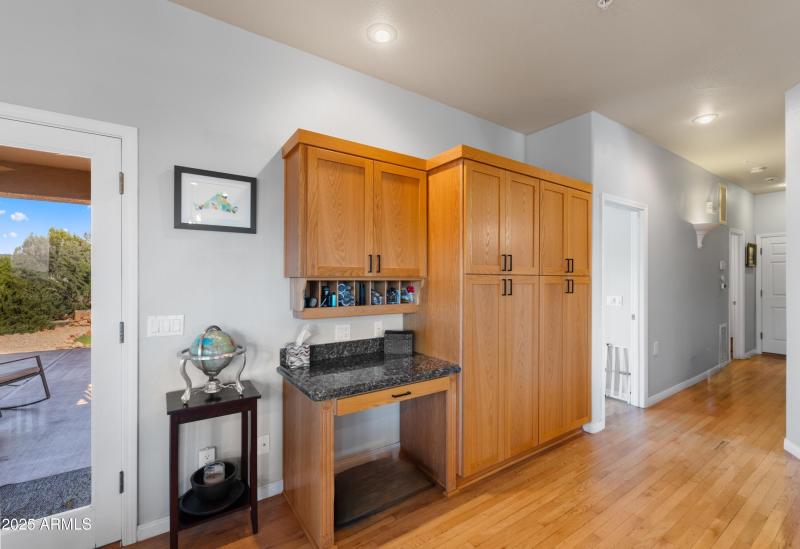 Kitchen with desk space