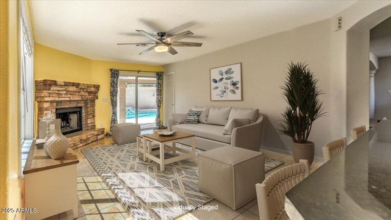 Great Room Virtually Staged