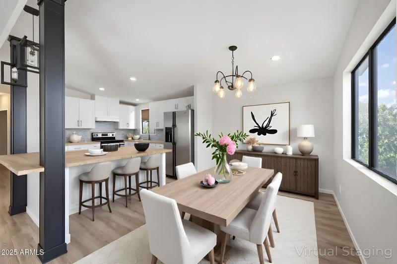 Virtually Staged Dining Room