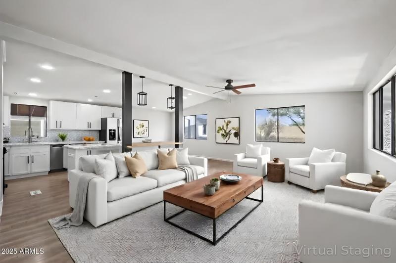 Virtually Staged Living Room