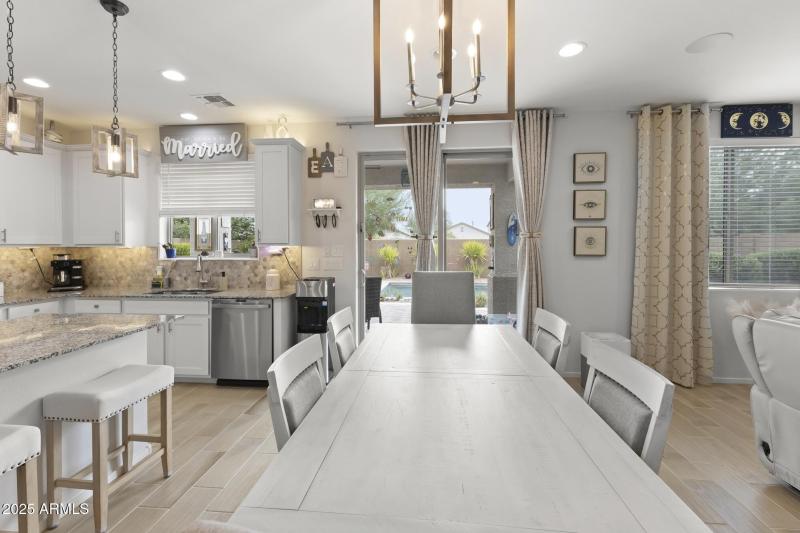 Dining Room to Backyard Oasis