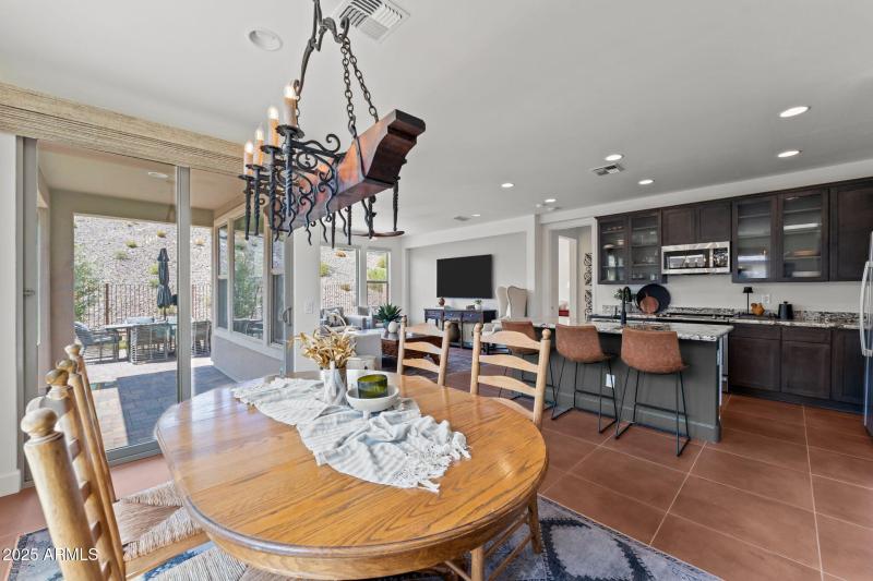 View from dining area to kitchen