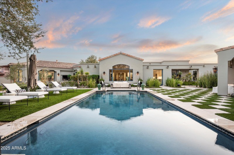 Pool & Rear Elevation.