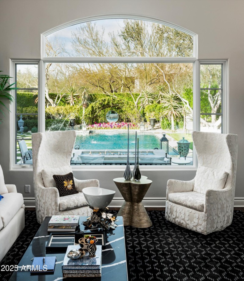 Bay Window View Of Pool