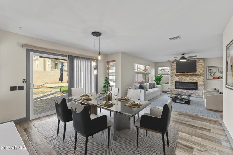 family room furnished