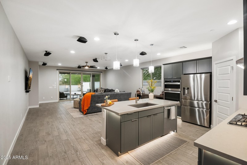 FULL OPEN LIVING AND DINING SPACE