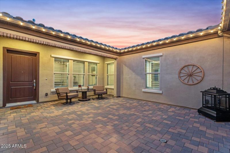 Private gated courtyard