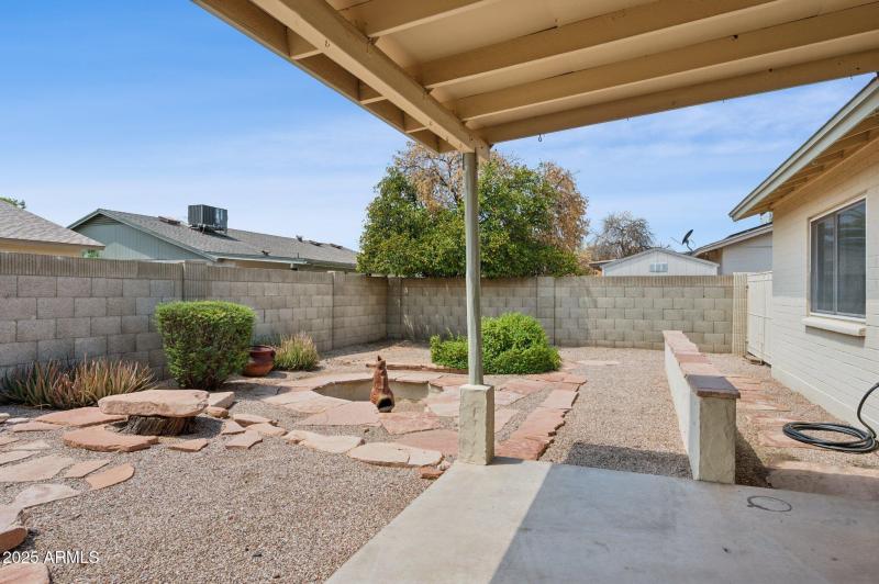 Backyard with Fire Pit