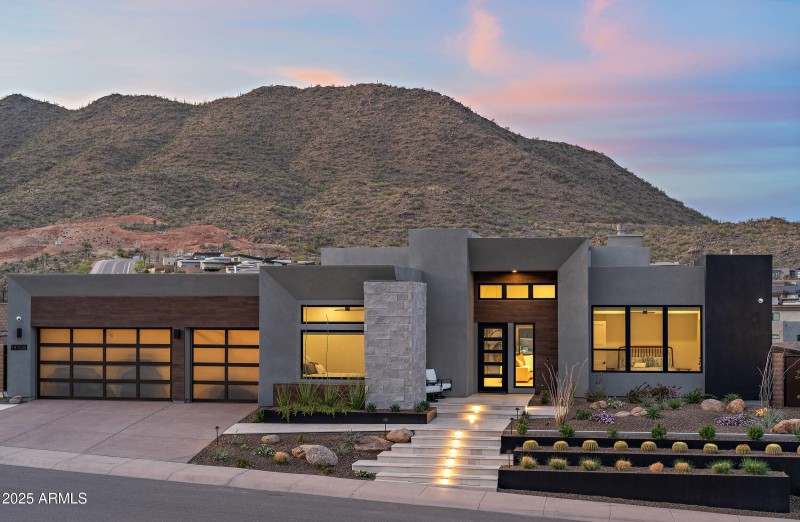 Twilight front of house