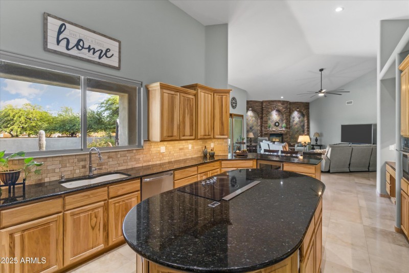 Kitchen Open to Family Room
