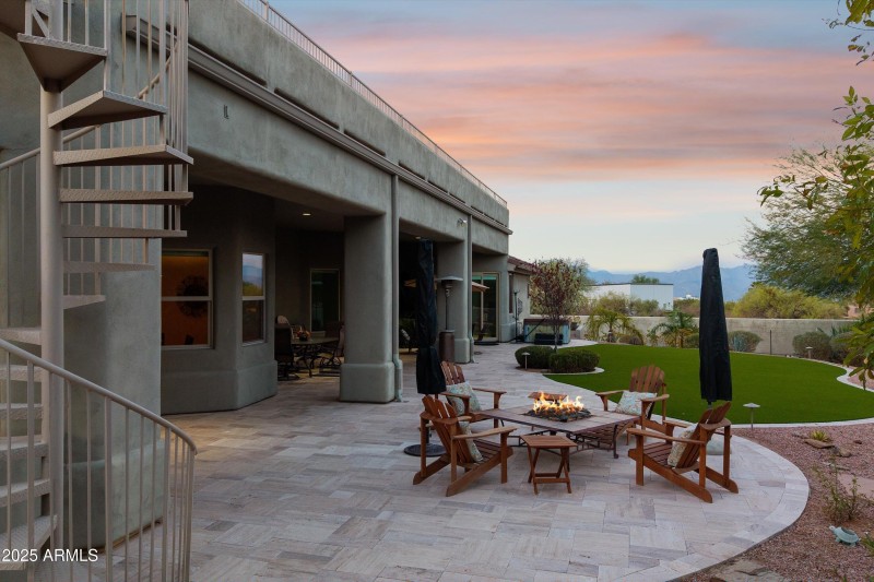 Spiral Staircase to Rooftop Deck