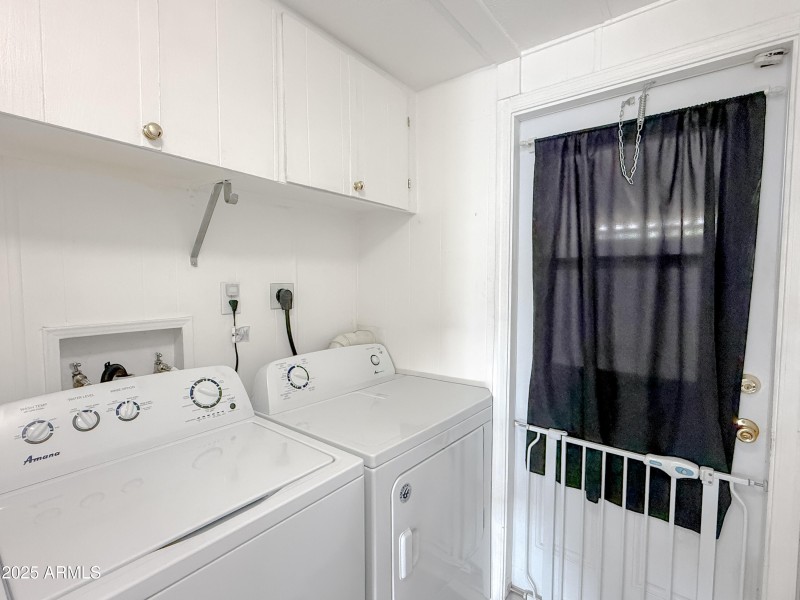 Inside Washer & Dryer with storage