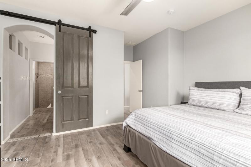 9 Barn Door on Bathroom