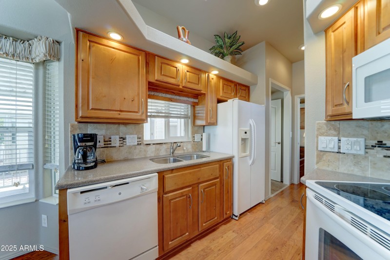 plentiful counter space and lots of ligh