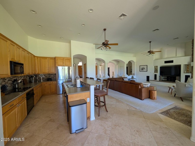 Kitchen open to the great room