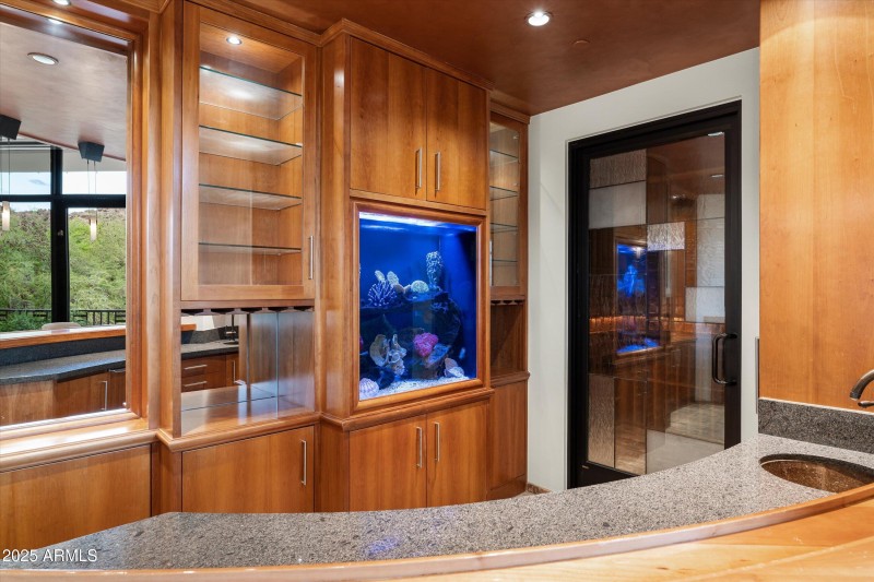 Fish Tank at Wet Bar