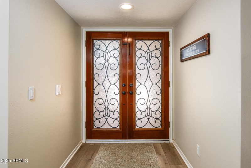 Inside view of Front Double Doors