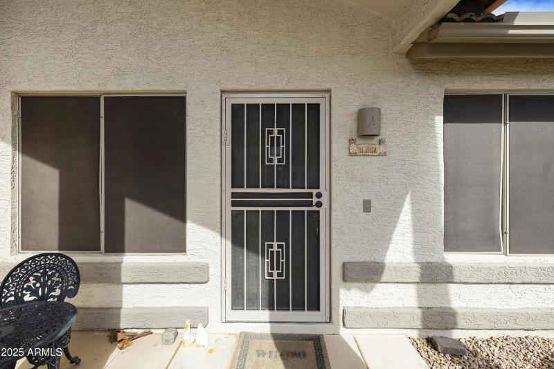 Front entry with security door