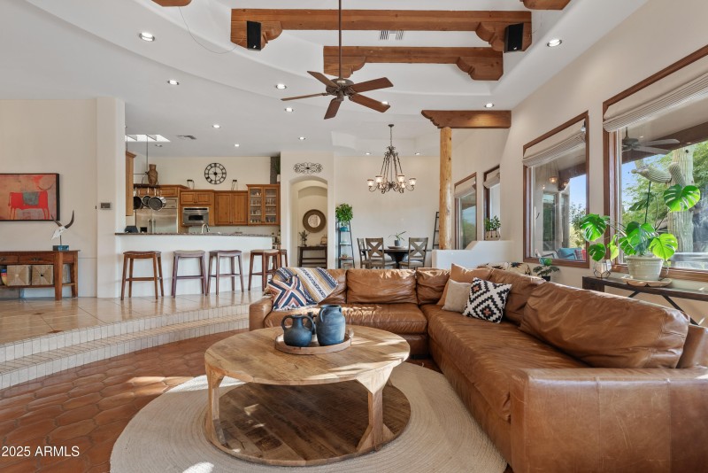 Living room and kitchen