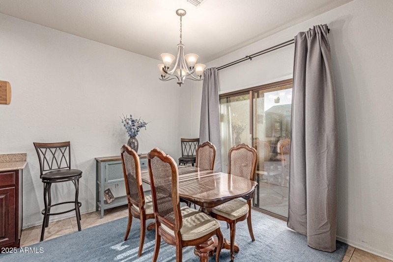 dining area over looking pool